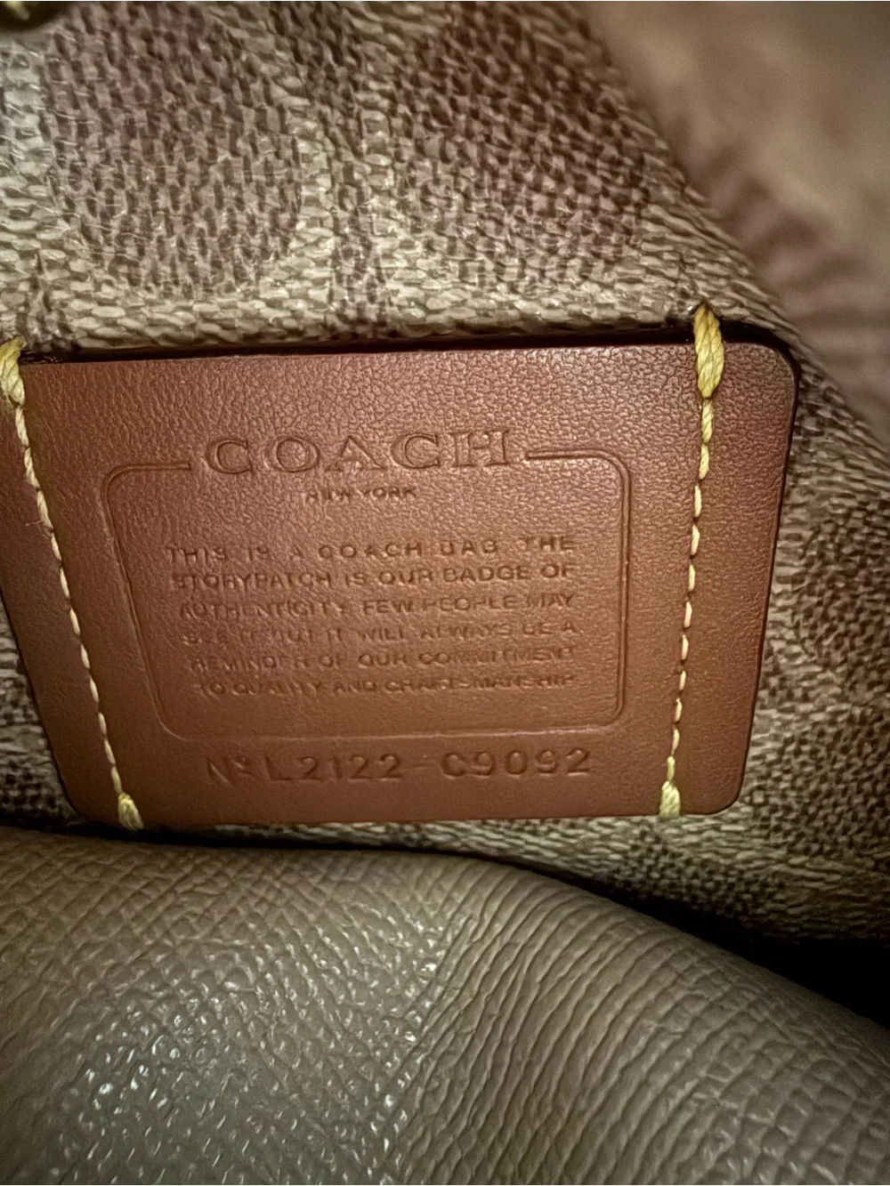 COACH Willow toys grey leather gold hardware